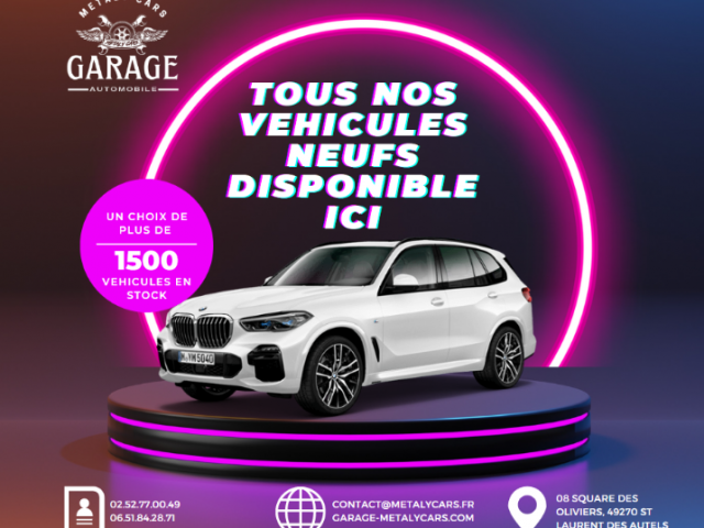 VEHICULES NEUFS EN STOCK - POSSIBILITE DE FINANCEMENT LEASING OU CREDIT BAIL 