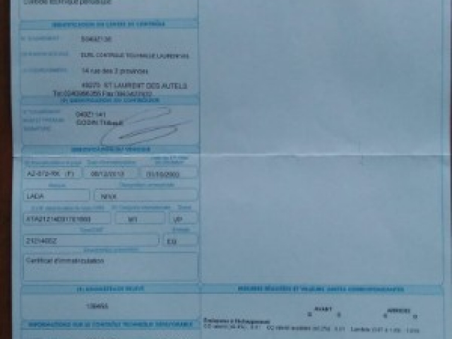 LADA NIVA 4X4 - 1.7L BICARBURATION ESSENCE / GPL  => CARTE GRISE GRATUITE